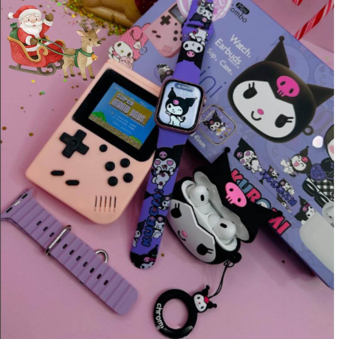 Consola 818 Game Boy+Audífonos+Reloj inteligente 🎮