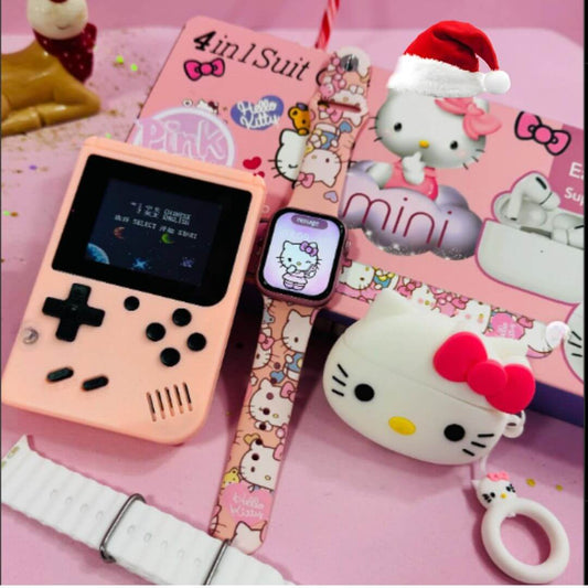 Consola 818 Game Boy+Audífonos+Reloj inteligente 🎮