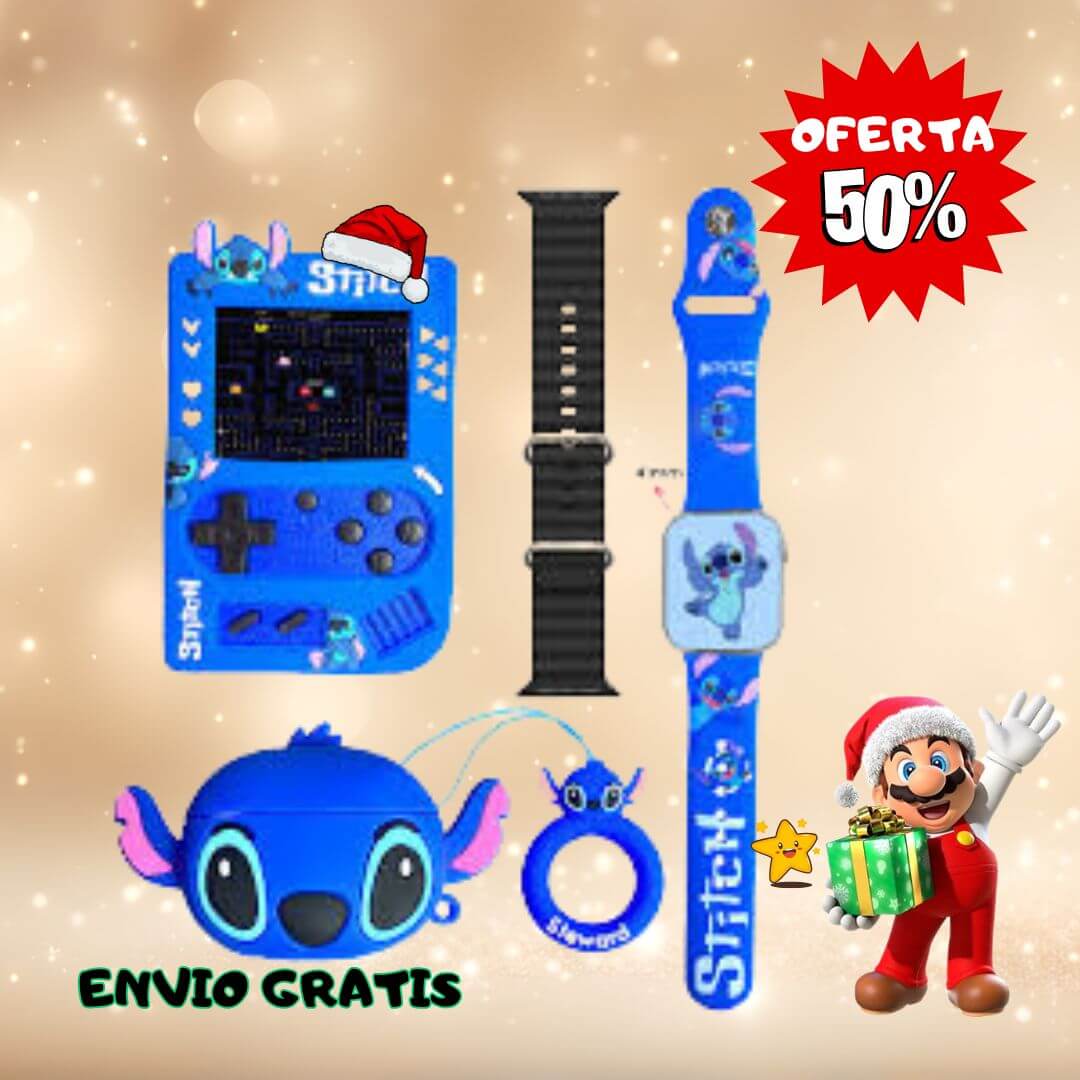 Consola 818 Game Boy+Audífonos+Reloj inteligente 🎮