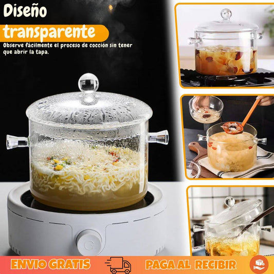 CristaChef olla de vidrio templado